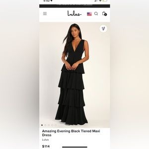 Amazing Evening Black Tiered Maxi Dress